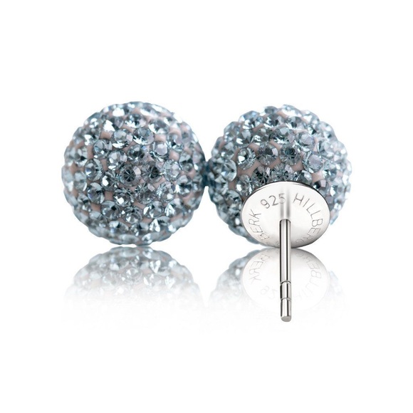 12mm Sapphire Sparkle Ball Earrings - Picture 1 of 2
